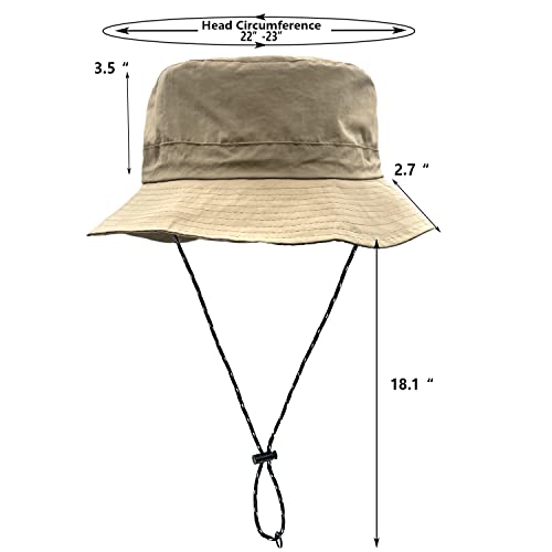 Image of woogwin Waterproof Bucket Rain Hat with Chin Strap Quick Dry Packable Boonie Sun Hat Safari Hat UV Protection