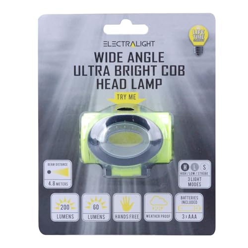 Electralight 65315 Wide Angle Ultra Bright COB Head Lamp (200 Lumens)