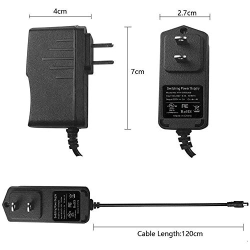 (2 Pack) 5V 2A Power Supply Adapter, Bolweo Ac 100-240V To Dc 5V 1A Adaptor Cord Compatible With Baby Monitor,Tv Box, Speaker, Camera,Audio/Video, 5V Router, Dc Jack Barrel 5.5Mmx2.1Mm #TOP6