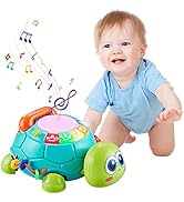 Bu-buildup Musical Turtle Toy, Baby Crawling Toys with Music and LED Lights, Toys to Encourage Cr...