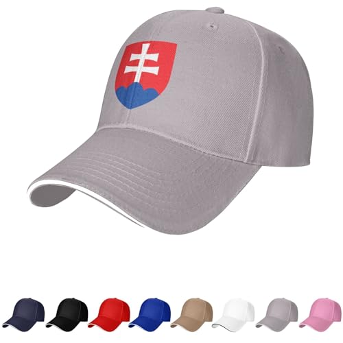 Casquette avec emblème slovaque pour homme et femme, blason de la Slovaquie, casquette de baseball, casquette de camionneur, papa