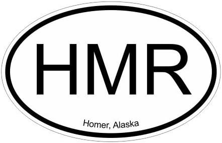 Slap-Art HMR Homer Alaska Oval Vinyl Decal Sticker