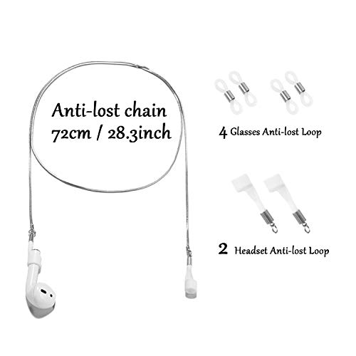 Xiletu Eyeglass Chain, Non-Slip Sunglasses Anti-Lost Reading Glasses Retainer Lanyards Glasses Strap For Women Girls Elderly And Children(Silver) #TOP5