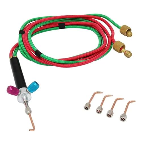 Fangxuee Kit de Mini Soplete de Soldadura A Gas con Soplete de Soldadura de Oxígeno y Acetileno Portátil