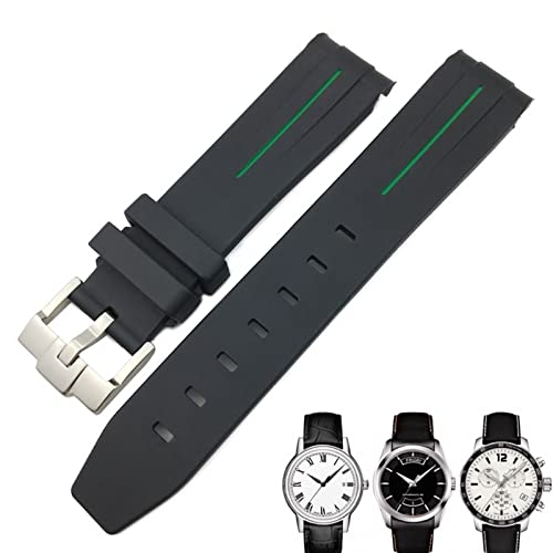 Bracelet montre 19mm caoutchouc incurvé pour remplacer un cuir usé sur Le Locle PRC200