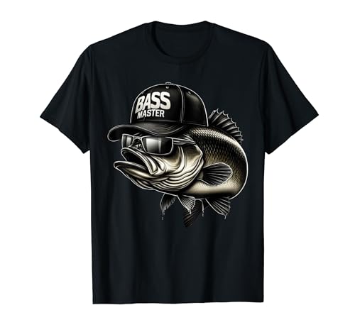 Big Bass Fish Master Dad Papa Trucker Hat Fishing Pescador Camiseta