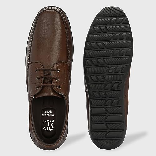 Image of Blue Leather by Centrino Genuine Leather Men Formal Shoe | Cushioned Insole | Stylish lace up | Durable & Leather Crafted | Elegant Premium Leather | Perfect Office Wear & Formal Dress for Men (3921)