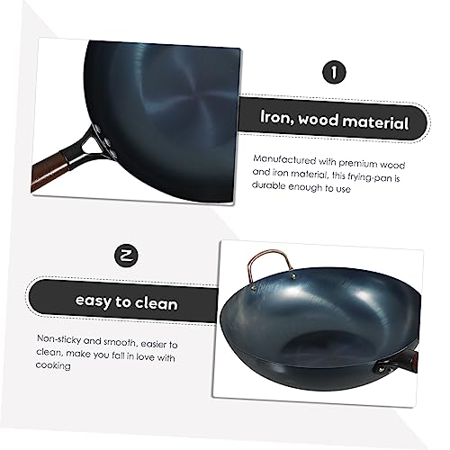 Wok de fondo plano IMIKEYA antiadherente para cocina miniatura 4