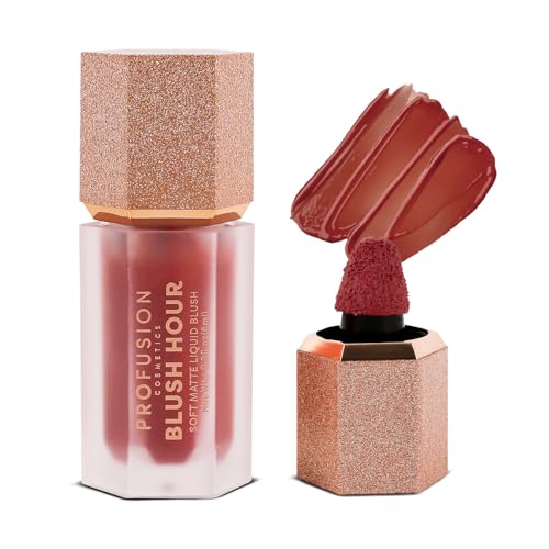 Profusion Cosmetics Blush Hour for Face, Lightweight and Long Wearing Soft Matte Liquid Blush Provides Natural Finish, Creamy Texture Which is Buildable, Essential Beauty Tool for Raising Your Glow