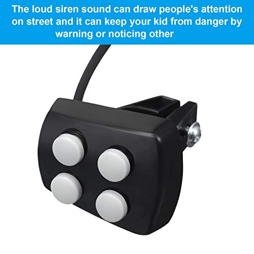 2 Pieces Bicycle Police Sound Lights 6 LED Lights 4 Sounds Trumpet Cycling Horn Bell Warning Safety Bicycle LED Light Waterproof Bike Lights - Image 6