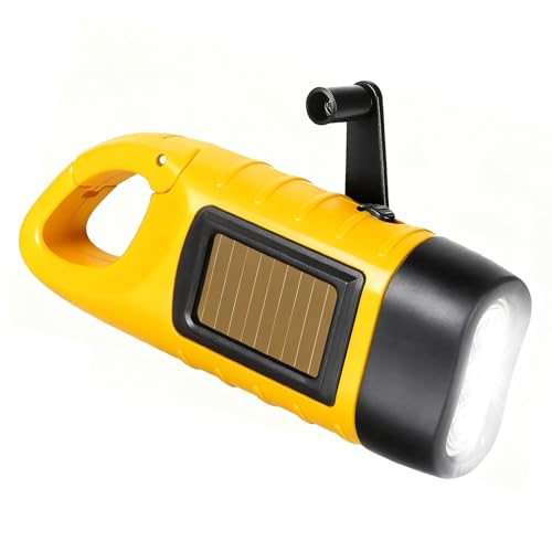 MIMISOLA Lampe Dynamo, Lampe de Poche Dynamo, Lampe Torche Solaire, Mini Lampe Torche Nanivelle pour L'extérieur Randonnée Cadeau Camping Équipement...