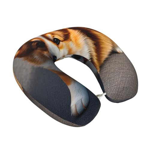Almohada de viaje de poliéster color negro miniatura 2