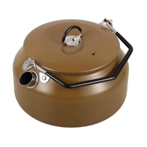 KICHOUSE Stainless Steel Portable Camping Coffee Maker Compact Tea Kettle for Outdoor Boiling Water for Tea or Cooking