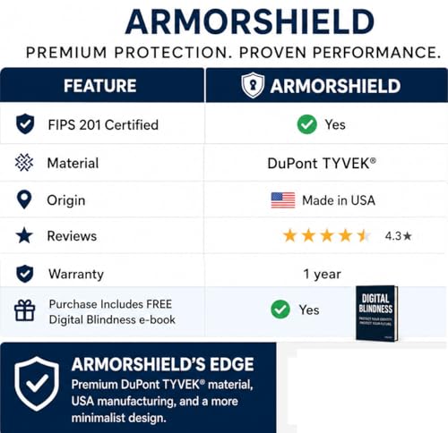 Image of ArmorShield RFID Blocking Sleeves for Credit Cards, 20-Pack White, USA Made | Blocks unauthorized RFID scans. Slim, waterproof, tearproof. 100% Made in USA.