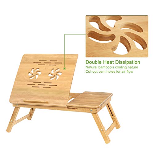 SONGMICS-Bamboo-Laptop-Desk-Serving-Bed-Tray-Breakfast-Table-Tilting-Top-with-Drawer
