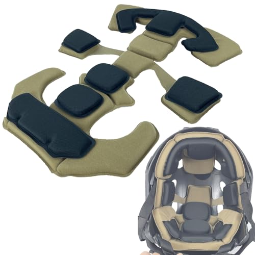 Tactical Helmet Protective Pads Universal Replacement Memory Foam Helmet Padding Inserts Shock Absorbing Cushion Kit for Fast/ACH/MICH/USMC/PASGT/Maritime Helmets