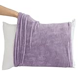 テイジン のびのび枕カバー まくらカバー 35×50cmから43×63cmのサイズに対応 着脱簡単 綿パイル タオル調 柔らかい 洗える ピローケース フィットカバー (ラベンダー)