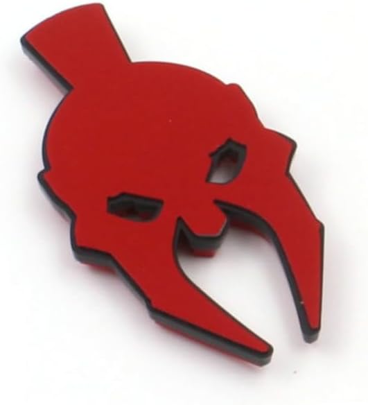 1x Custom Gladiator Emblems Left Right Side Badge Compatible with Wrangler JL JK Gladiator Universal Car Vehicle, Truck, SUV, Motorcycle (Red Black)