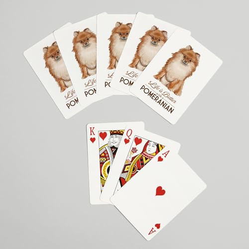 Baraja de poker Pomeranian Life is Better 52 cartas miniatura 7