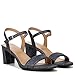 Naturalizer Womens Bristol Heeled Sandal Navy Blue Textured 9 W