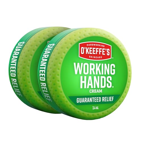 O'Keeffe's Working Hands Hand Cream for Extreme Dryness - 3.4 oz Jar (2 Pack) - Repairing Skincare for Cracked, Dry Hands