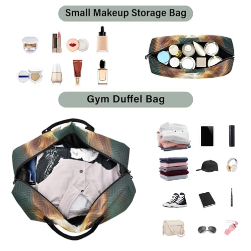 Large Travel Duffel Bag, Happy Doggy Sports Tote Gym Bag, Shoulder Weekender Overnight Bag for Women Men, Carry On Luggage with Toiletry Bags4