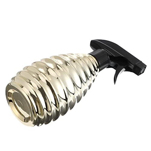 VICASKY Bouteille Pulvérisateur Coiffure Rechargeable 1 Litre Plastique Solide Doré Usage Salon De Coiffure Hydratation Cheveux Facile à Remplir