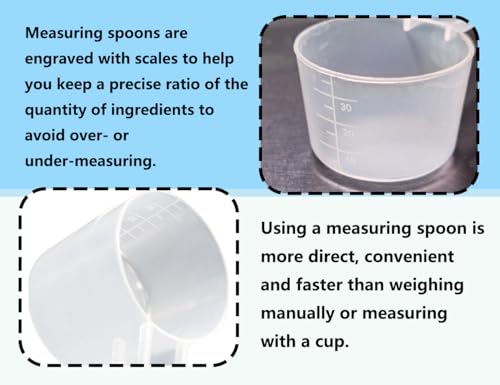 Miniatura 3 de Lhbwhiz Juego De 2 Cucharas Medidoras,Cucharas Dosificadoras Transparentes Con Escala,Con Capacidad Para 20 G De Polvo Sólido O 40 Ml De Líquido,Cuchara Para Proteína En Polvo,Café,Detergente En Polvo