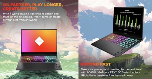 Image of HP OMEN Transcend 14 AI Gaming Laptop 14.0 inch 120Hz OLED 2.8K Display (Intel Ultra 7-255H, GeForce RTX 5060 8GB, 32GB LPDDR5X, 2TB PCIe SSD, RGB KB, WiFi 6E, Webcam, Bluetooth 5.4, Win 11 Home)