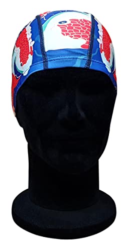 Blue Reef Stunning Asian Oriental Art Inspired Graphic Designs Spandex Elasticated Pull On Swim Cap For All Ages 3+ Years (Koi) - Image 3