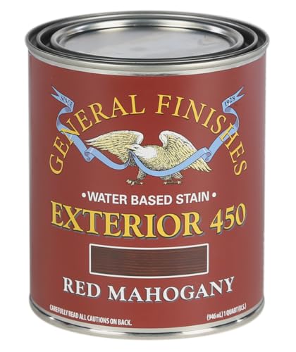 General Finishes Exterior 450 Water Based Wood Stain, 1 Quart,