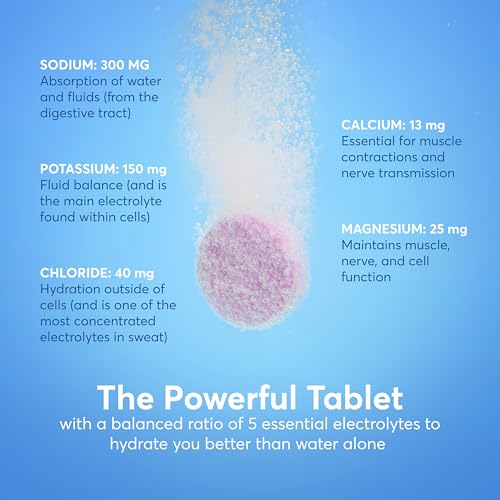Image of Nuun Energy Caffeine + B Vitamins, Electrolyte Hydration Tablets with Caffeine from Green Tea Extract, Magnesium & 4 Other Electrolytes, Gluten Free, Vegan, Wild Berry, 8 Pack (80 Servings Total)