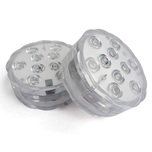 Tripop Color Changing Submersible Led Lights, 13 Colors 4 Modes Battery Powered Underwater Led Lights For Pool Pond Decoration (4 Packs) #TOP1