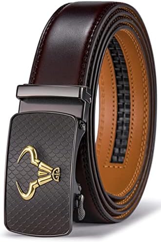 BULLIANT Men's Belt, Brand Ratchet Belt Of Genuine Leather For Men Dress,Size Customized