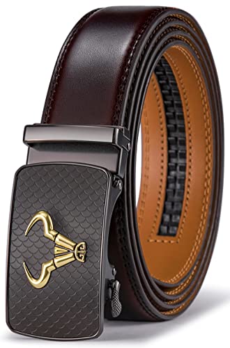 Image of Men's Belt,Bulliant Branded Ratchet Belt Of Genuine Leather For Men Dress,Size Customized