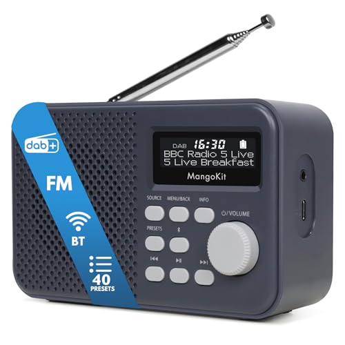 Radio de chevet compacte MD2-Plus double bande numérique et analogique avec écran
