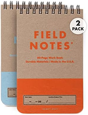 Field Notes: Heavy Duty - 2 Pack - Top Bound Memo Books, 3.5 x 5.5 Inch