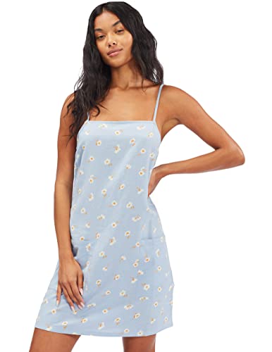 Billabong Women's Straight Round Woven Mini Sundress Dress, Sweet Blue, Small #TOP28