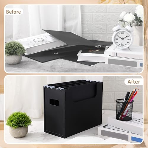 Dossiers de bureau portables noirs pour ranger vos cours et documents - 6