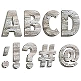 CTP Rustic Wood Punch-Out Letters for Classroom – Essential Homeschool Supplies – Top Back to School