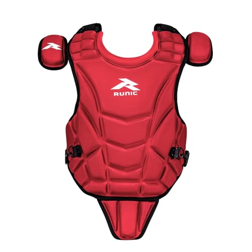 Runic Junior Baseball Chest Protector, Size 14 inches Red