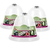 Haxnicks 3 x Medium Original Victorian Bell Garden Cloche Plant Protection | Growing Vegetable | Specimen Plants | Pack of 3| Specimen Plants | Pack of 3 | Transparent, 26 x 34 cm | BELL050101