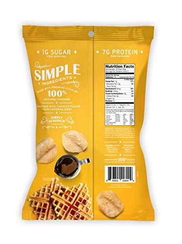 Chicken and Waffles Chicken Chips by Wilde Brands, Protein Snack, Made with Real Chicken, Keto Friendly, Paleo Certified, Antibiotic and Gluten Free, 2.25oz Bag (4 count) - Thumbnail 2