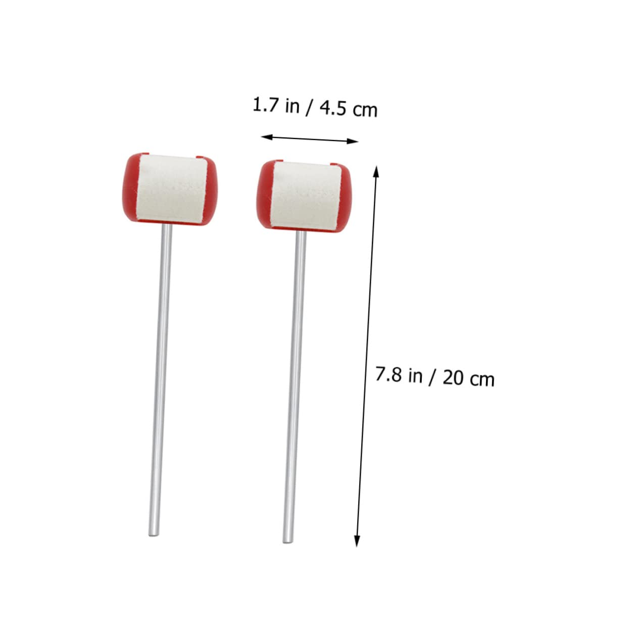 NULYLU 2 Pack Bass Drum Beater Thinner Felt Drum Beaters Accessory Made of Felt Abs Material