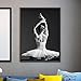 NOBRAND SNUMDQW Bailarina de Ballet Blanca Negra Vista Posterior Belleza Chica Foto...