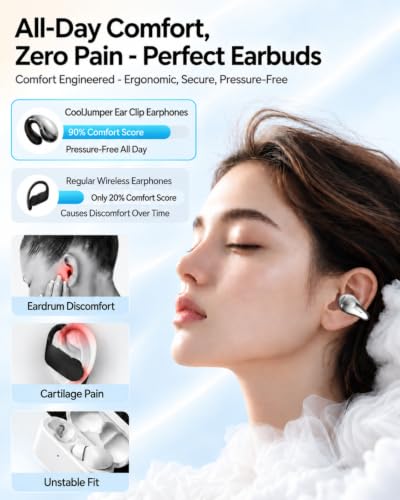 Ultra Open Ear Earbuds, Clip On Wireless Ear Buds, Lightweight Headphones - image 2