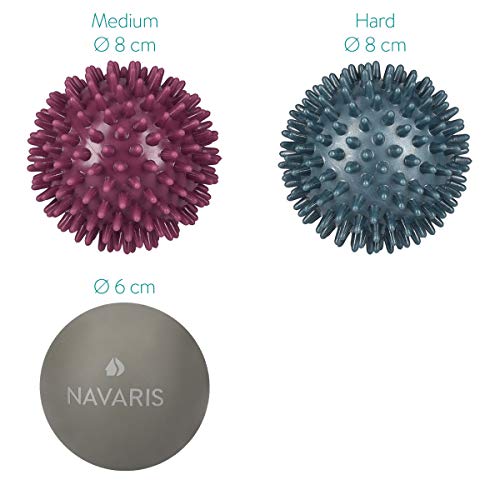 Igelball Set von Navaris – 3 Massagebälle für Fitness und Entspannung