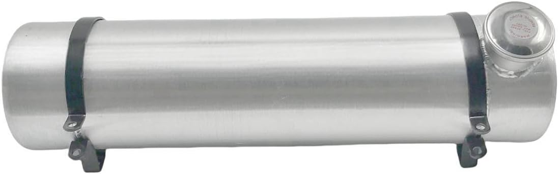 JSD 6 x 24" Aluminum Round Fuel / Gas Tank - 2.6 Gallon with Internal Baffle and 1/4" NPT Outlet-for ATVs, Generators & Small Engines