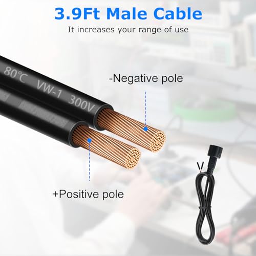 Image of 4.5V 2.7W 0.6A Class 2 Power Supply, AC to DC Low Voltage Transformer, IP44 Inflatable Power Adapter for LED Strip Lights, Christmas Decor Light, Indoor /Outdoor Use, UL Listed