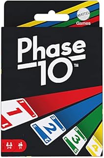 Phase 10 Card Game, 108 cards, 2-6 Players, Great Gift for Kids, Family or Adult Game Night, 7Y+